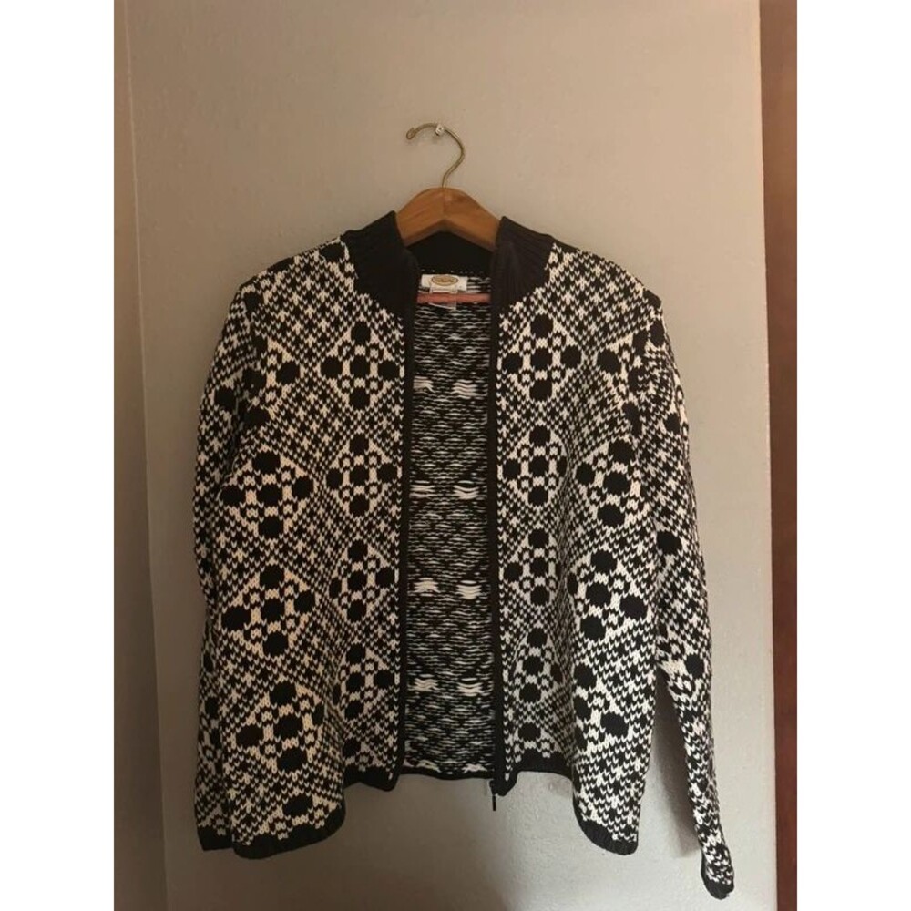 Vintage Talbots zip front 100% cotton sweater - Picture 7 of 7